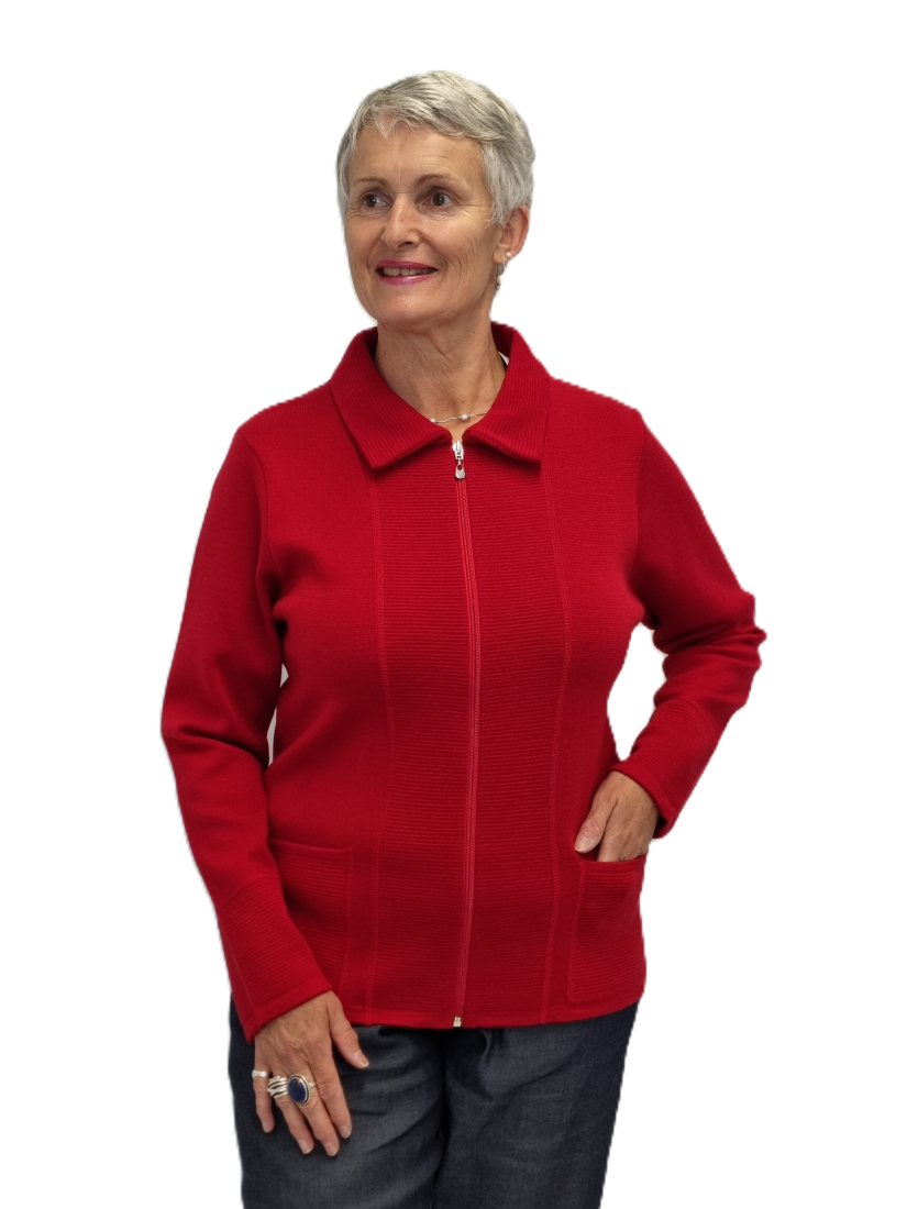 100% Merino Hannah Zip Jacket with Pockets