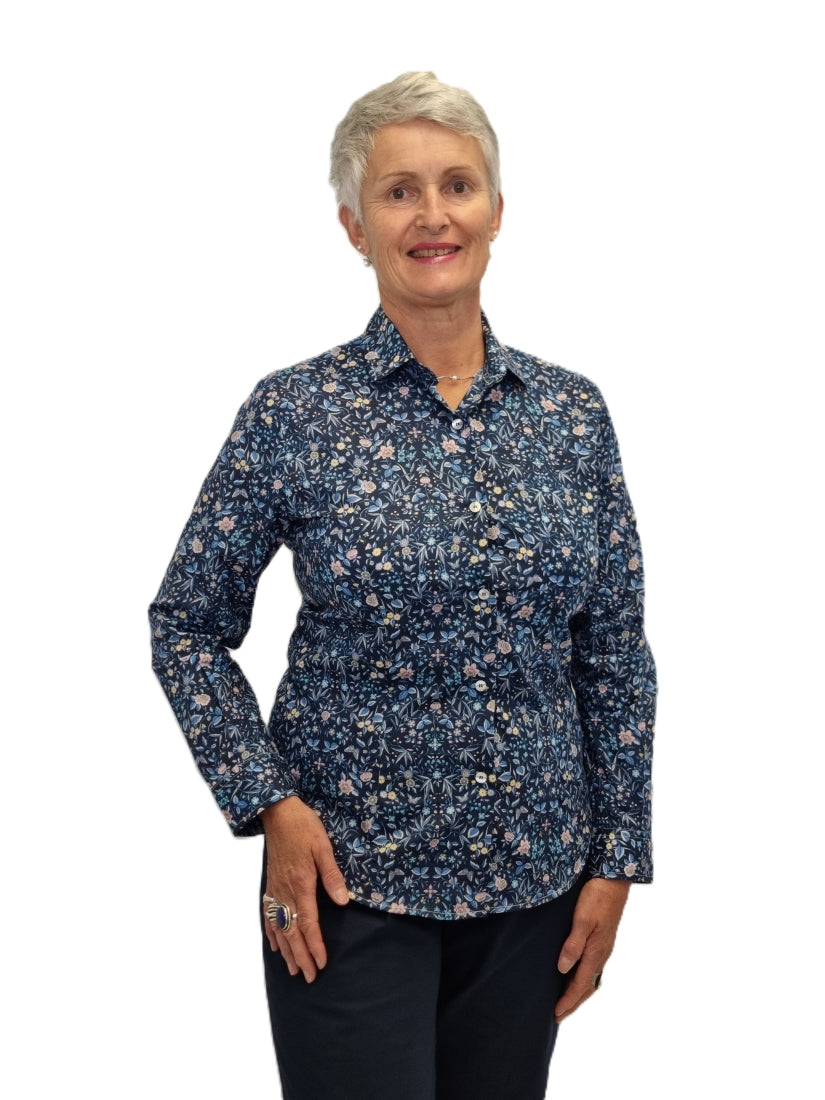 Tana lawn Liberty of London Blouse Blue