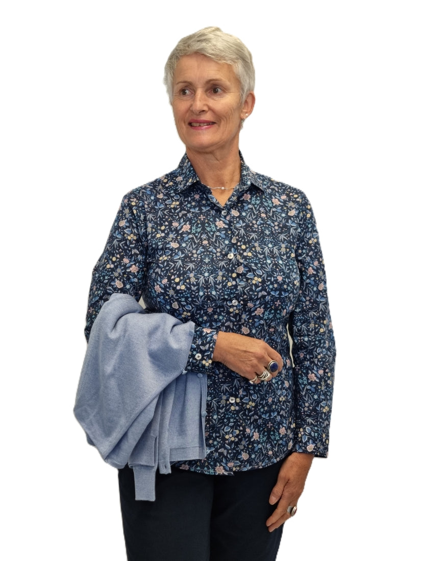 Tana lawn Liberty of London Blouse Blue