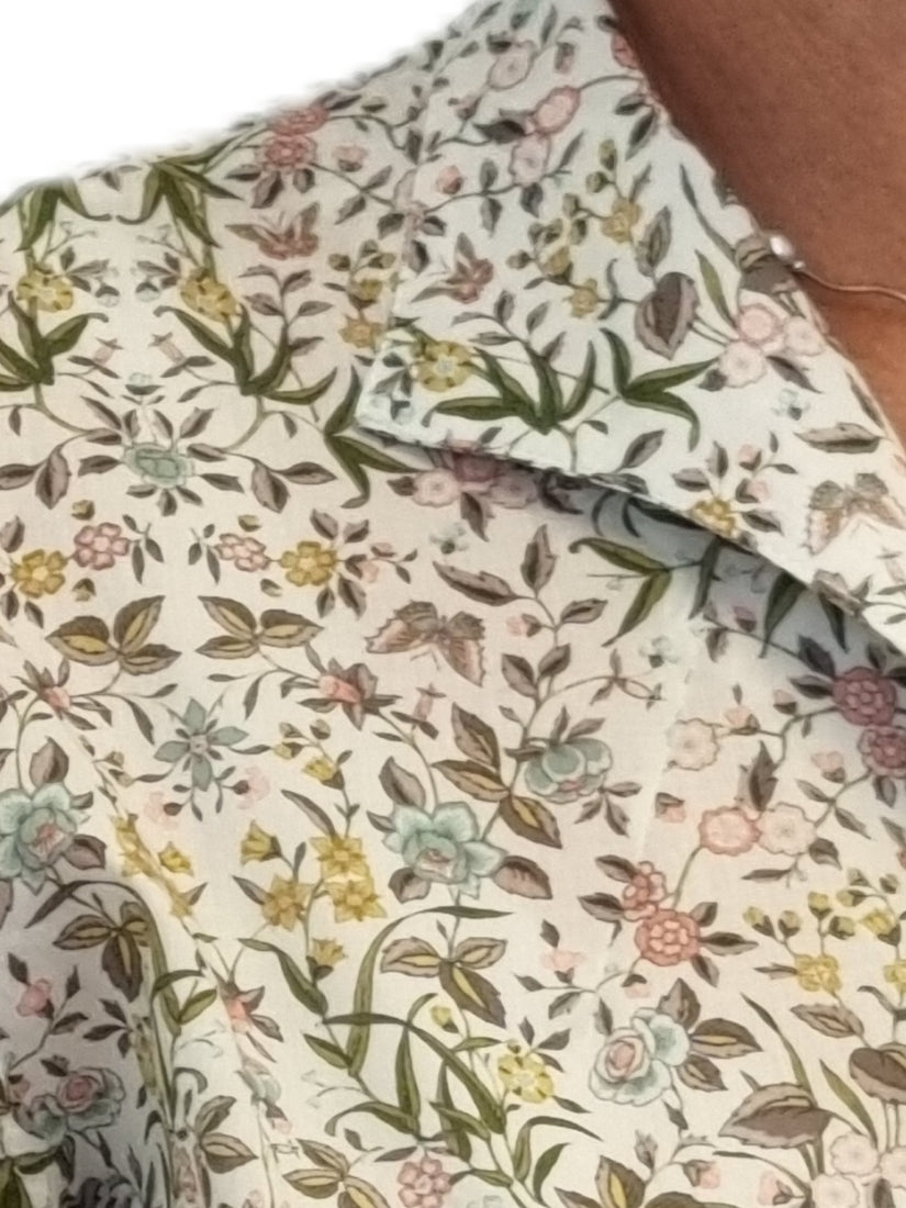 The Daniella Blouse: Wildflower Elegance in Tana Lawn light