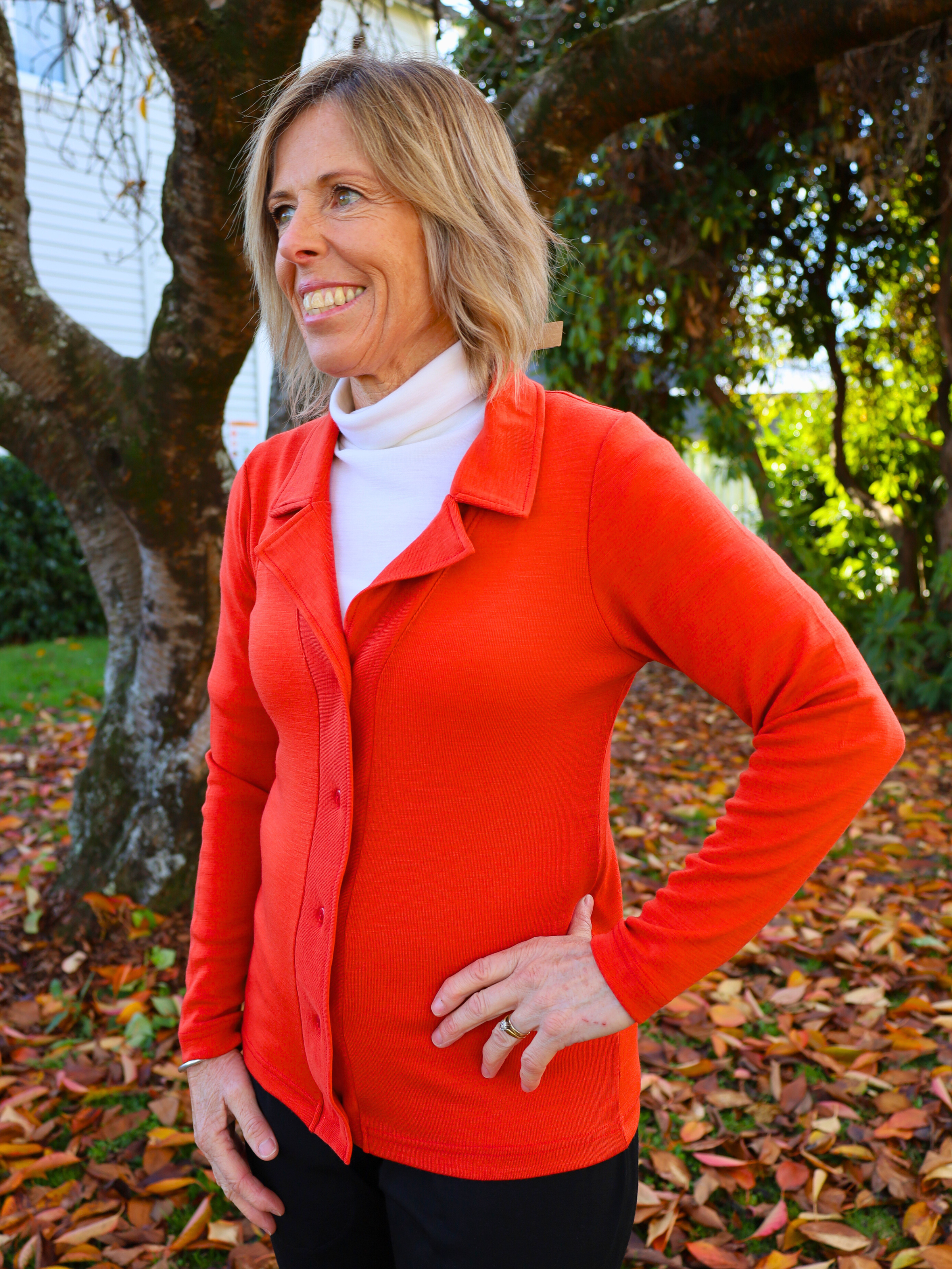 Merino Luna Top Chilli