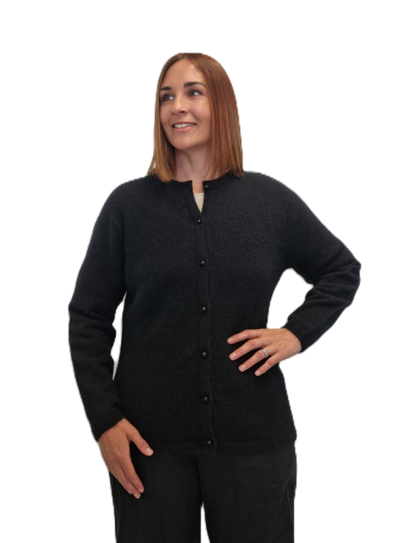 Merino Possum Button to Neck Jacket