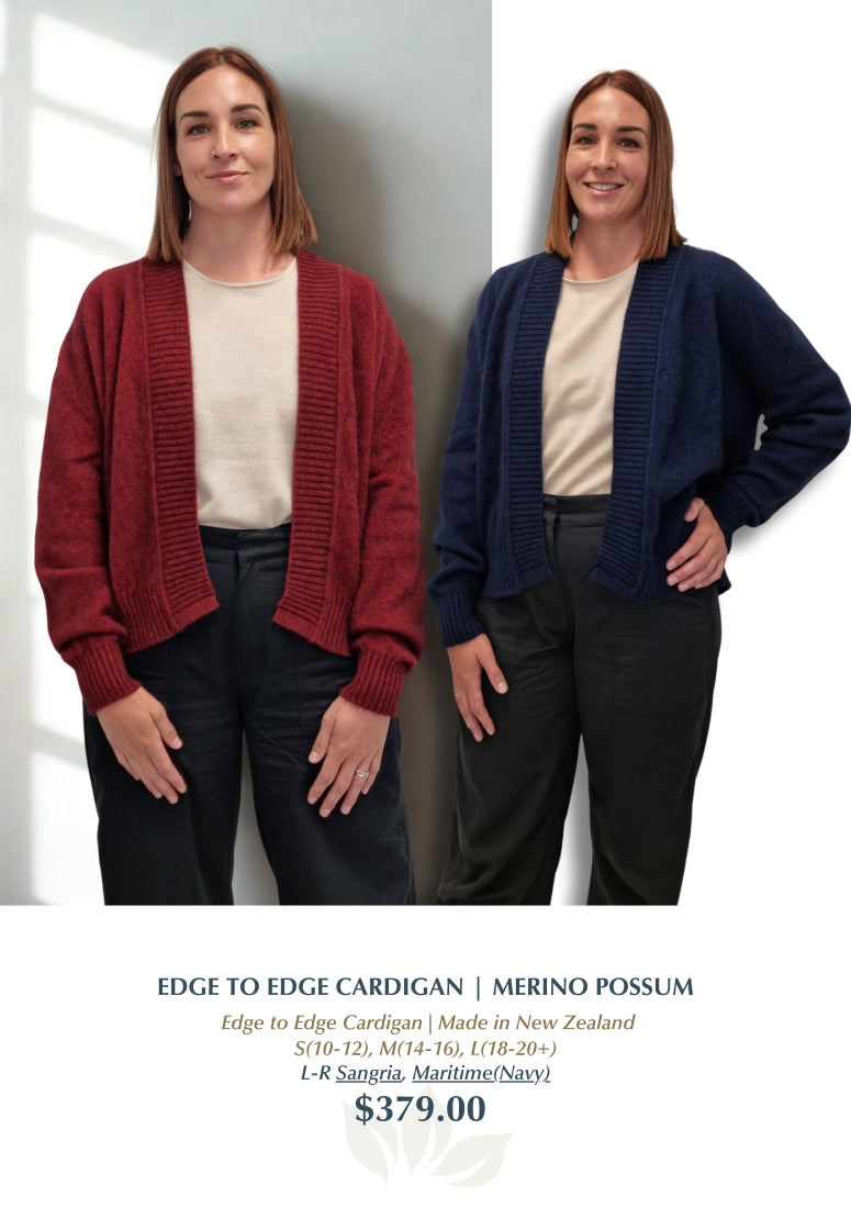 Merino Possum Edge to Edge Cardigan