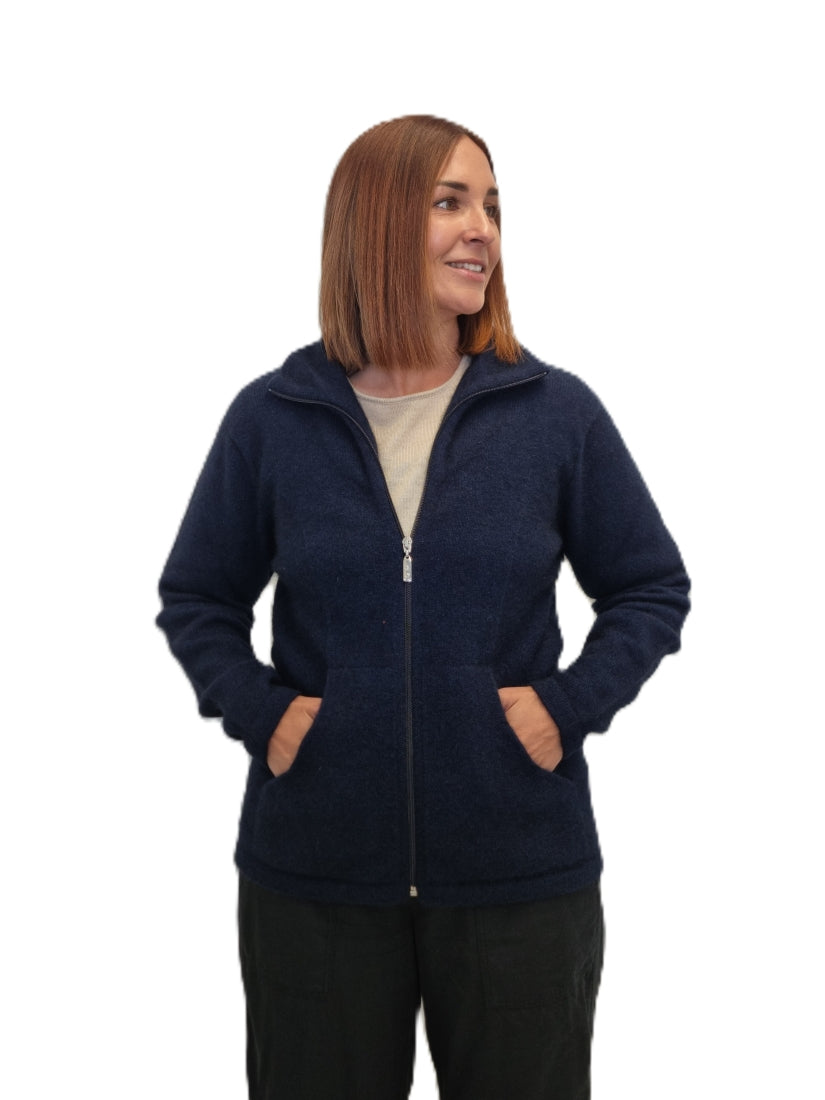 Merino Possum Slant Pocket Zip Jacket
