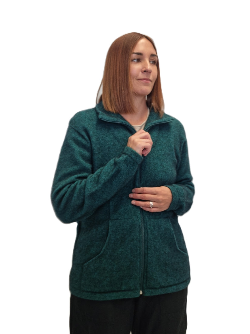 Merino Possum Slant Pocket Zip Jacket