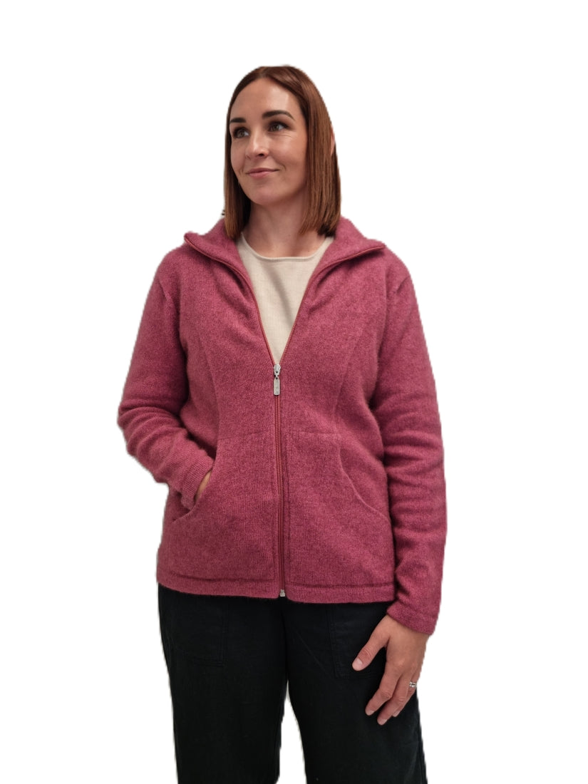Merino Possum Slant Pocket Zip Jacket
