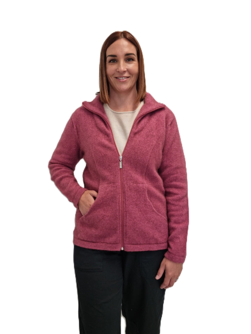 Merino Possum Slant Pocket Zip Jacket