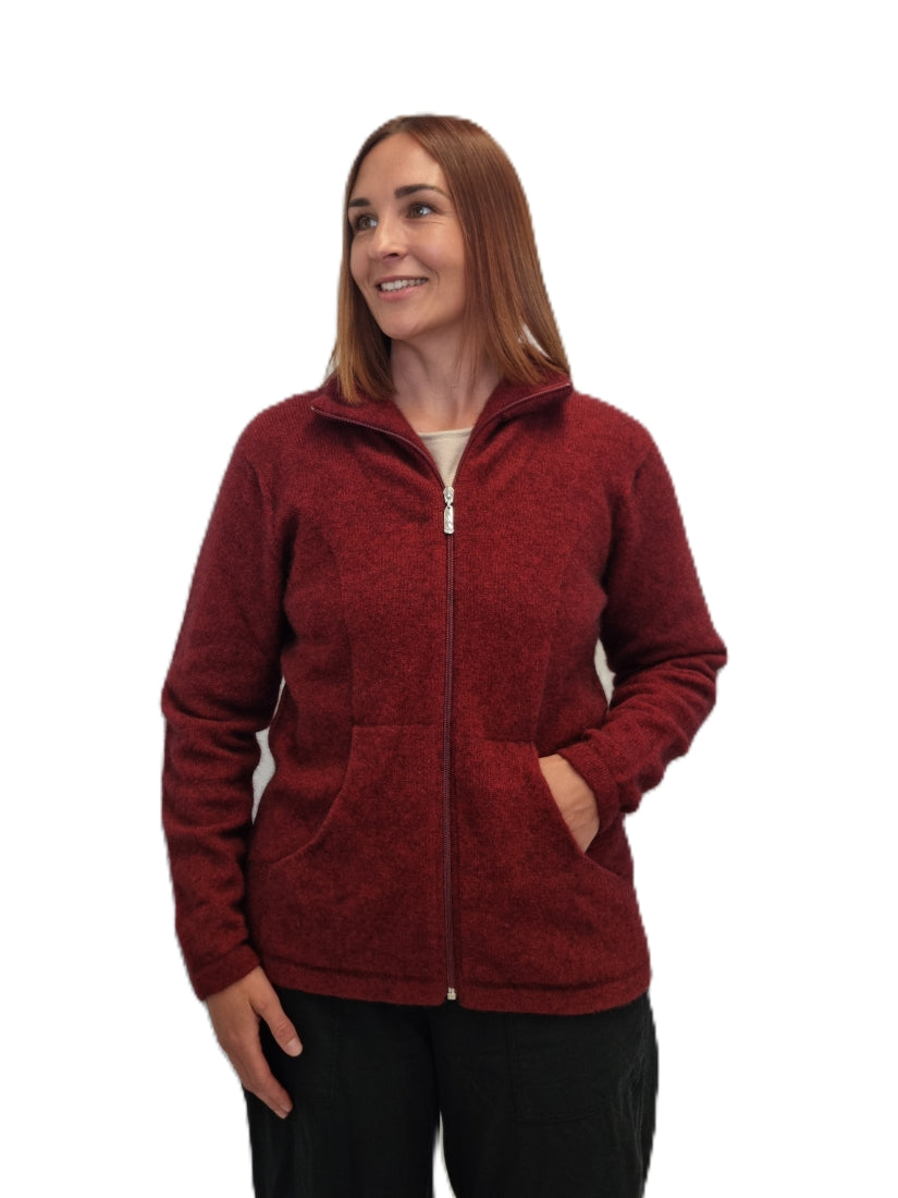Merino Possum Slant Pocket Zip Jacket