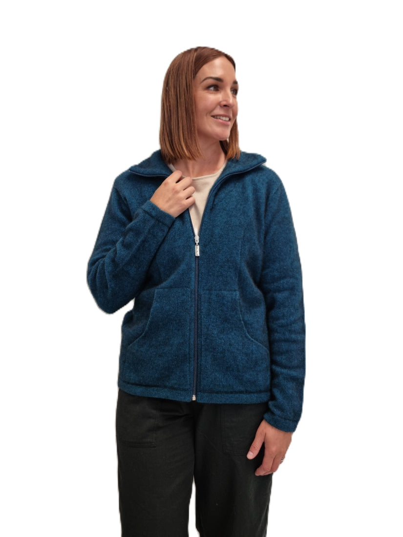 Merino Possum Slant Pocket Zip Jacket