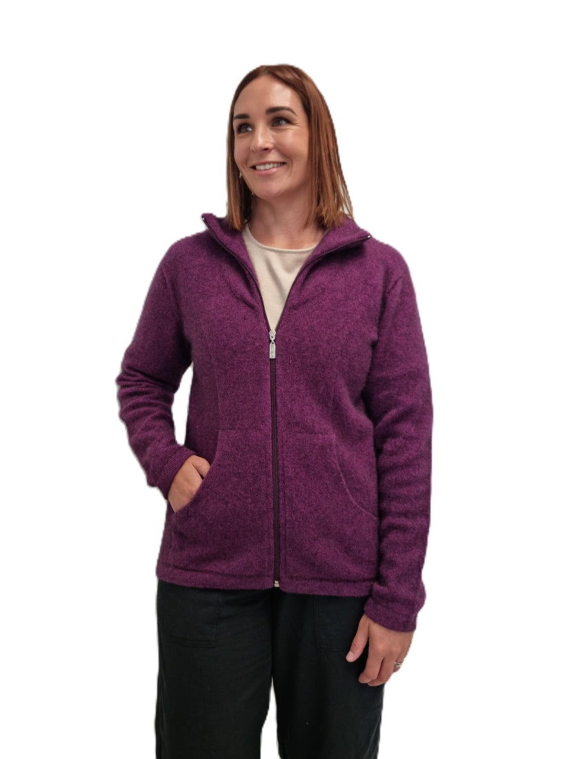Merino Possum Slant Pocket Zip Jacket