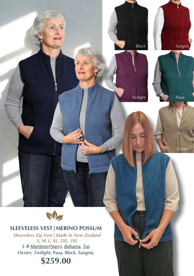 Merino Possum Sleeveless Vest