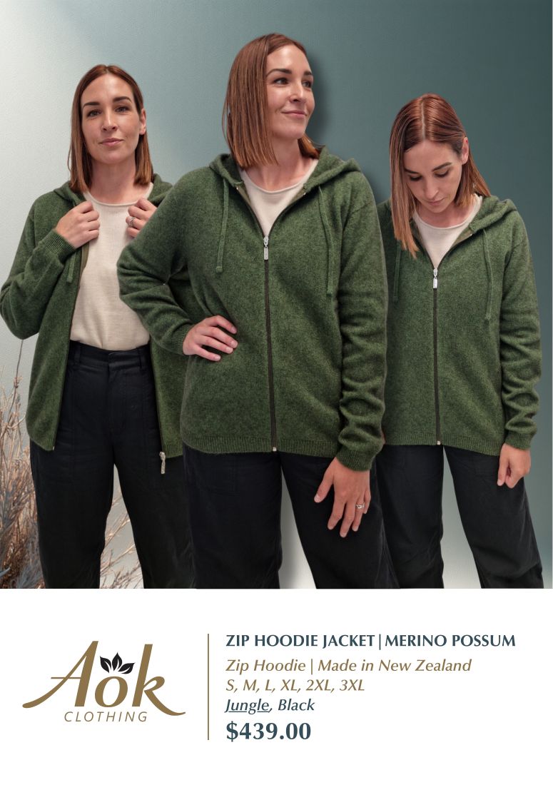 Merino Possum Zip Hoodie