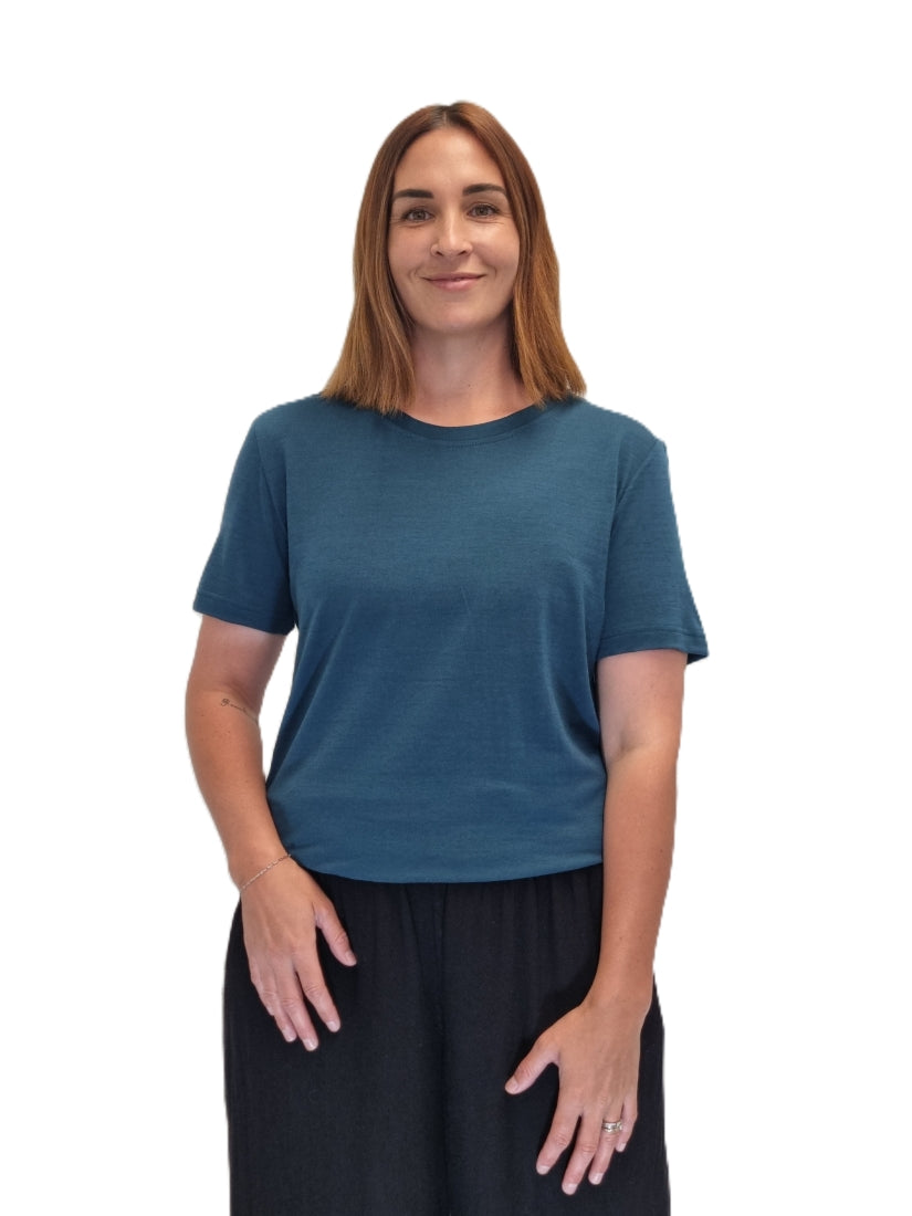 AOK clothing Merino tee rain forest