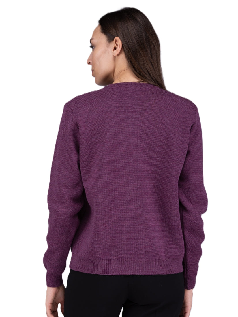 Quilted Merino Zip Jacket Thistle (Purple)