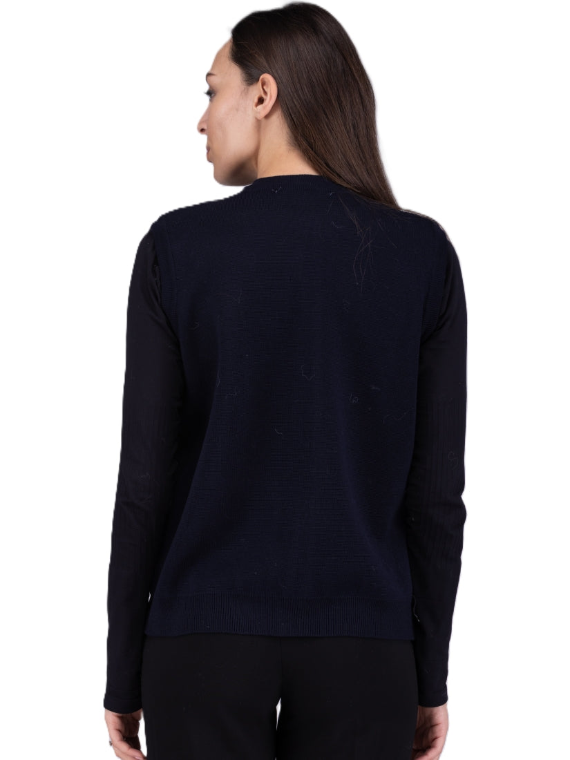 Quilted Merino Zip Sleeveless Vest