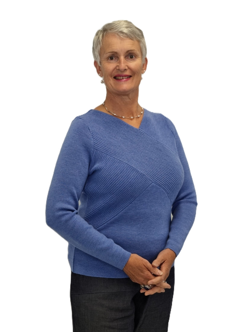 Proudly Made in New Zealand: 100% Extra Fine Super Soft Merino Wool Wrap - cornflour