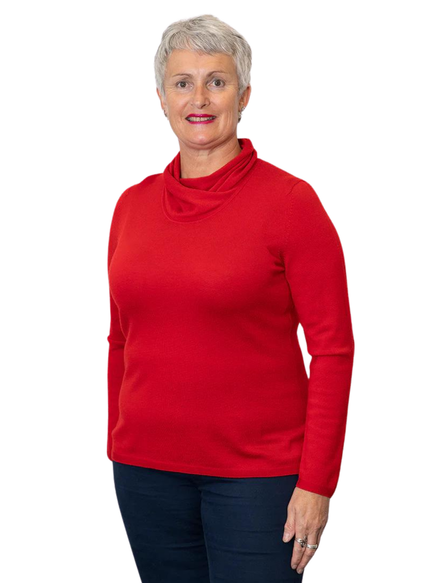 Supersoft Merino Wrap Neck Jumper from AOK Clothing