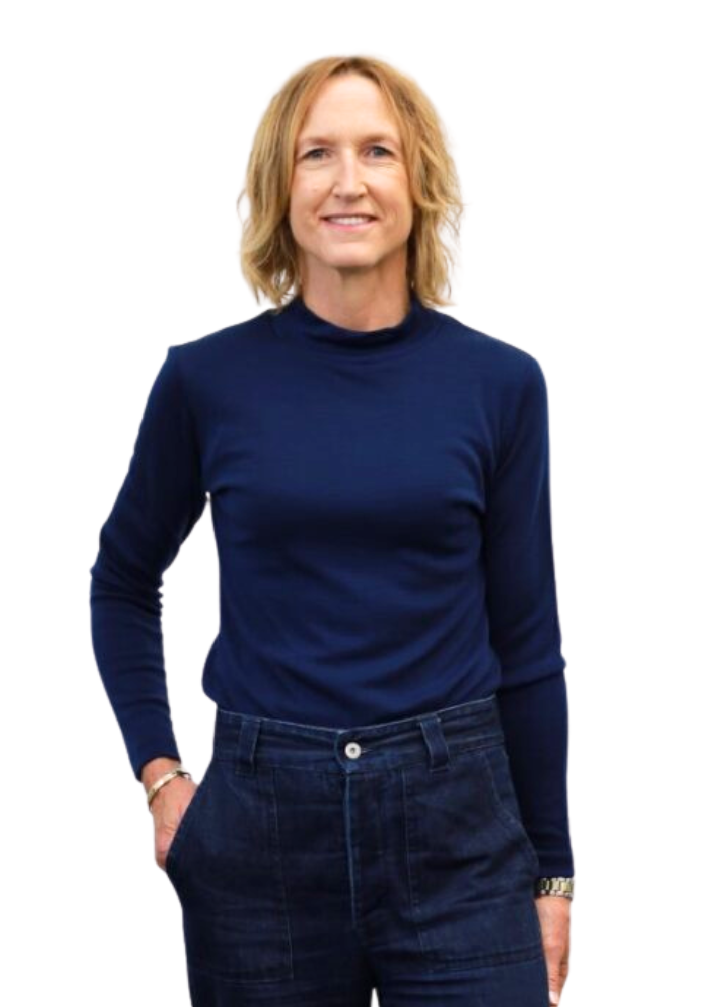 Merino turtle neck jumper navy