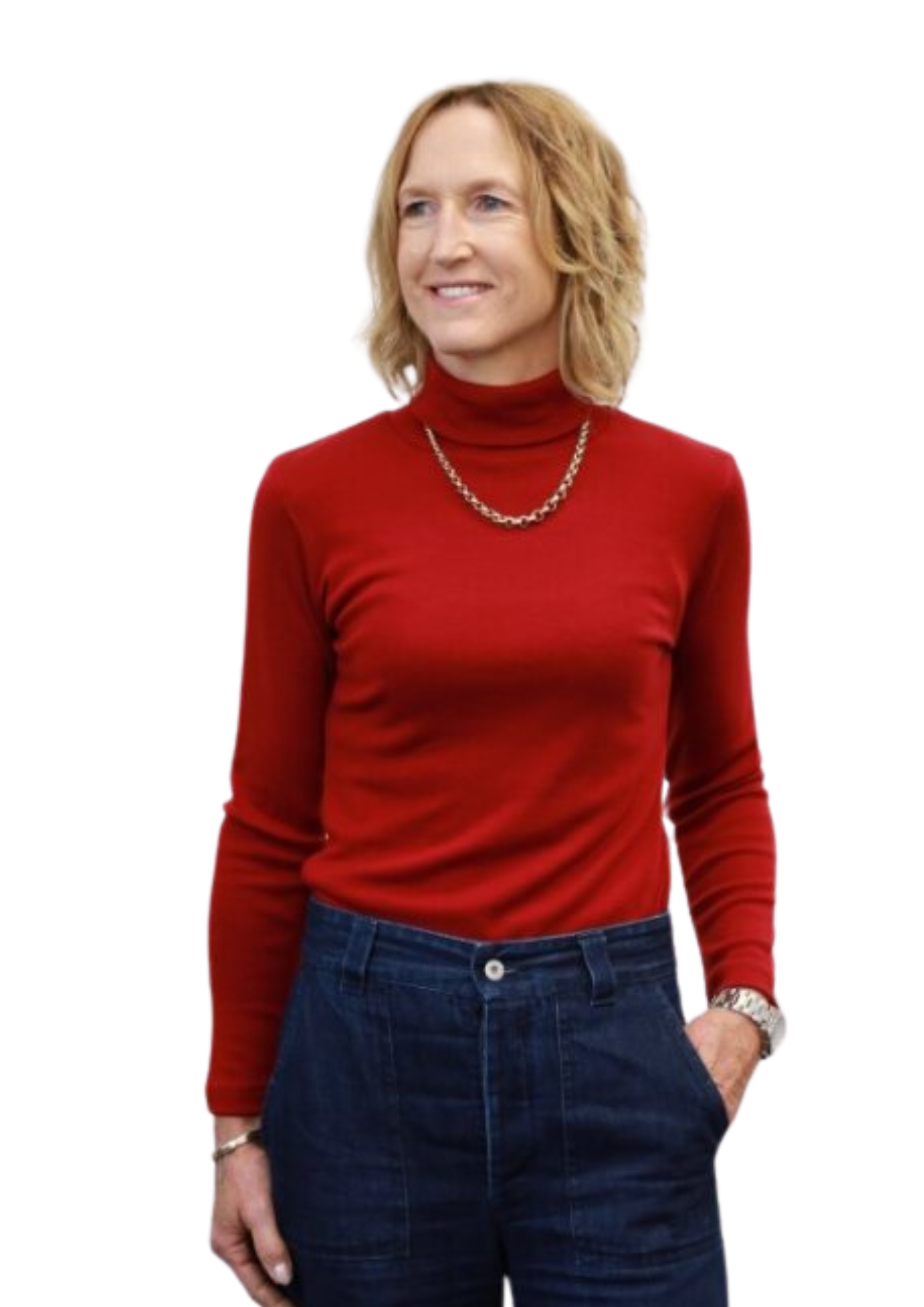 Merino Polo neck jumper portobello