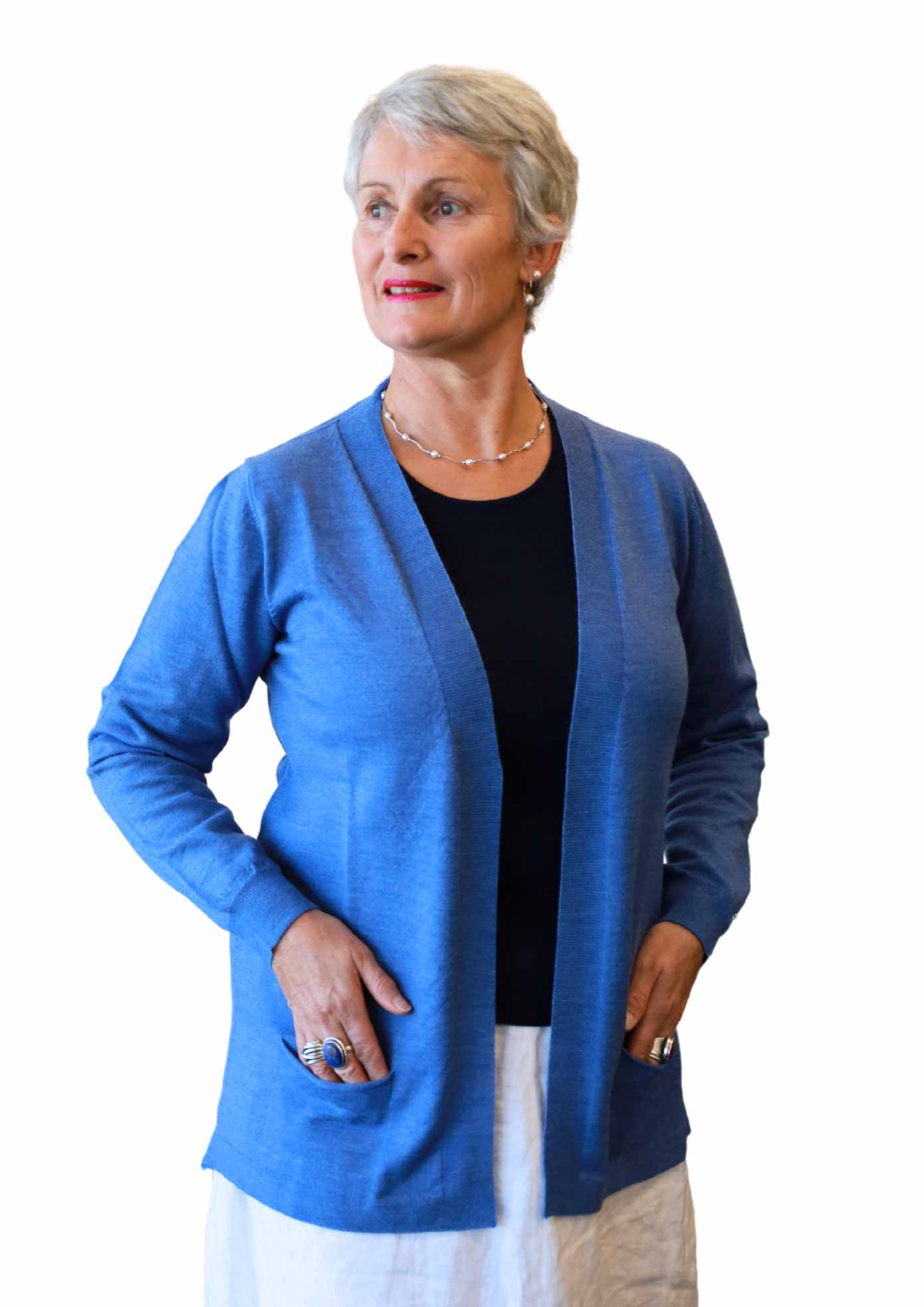 Italian Made E2E V Cardigan - with Pockets - 100% Merino Wool