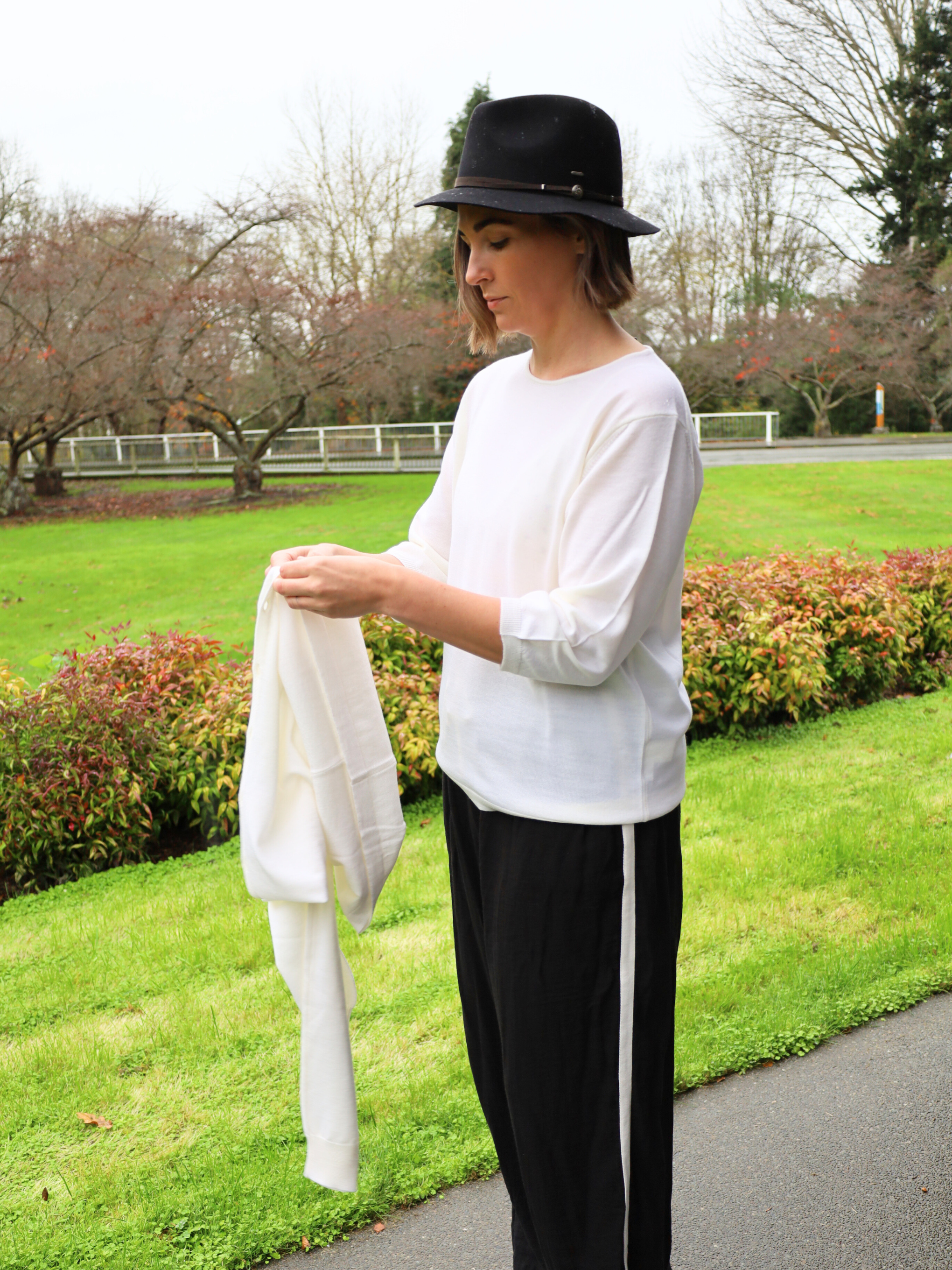 Natural Three quater sleeve Merino 