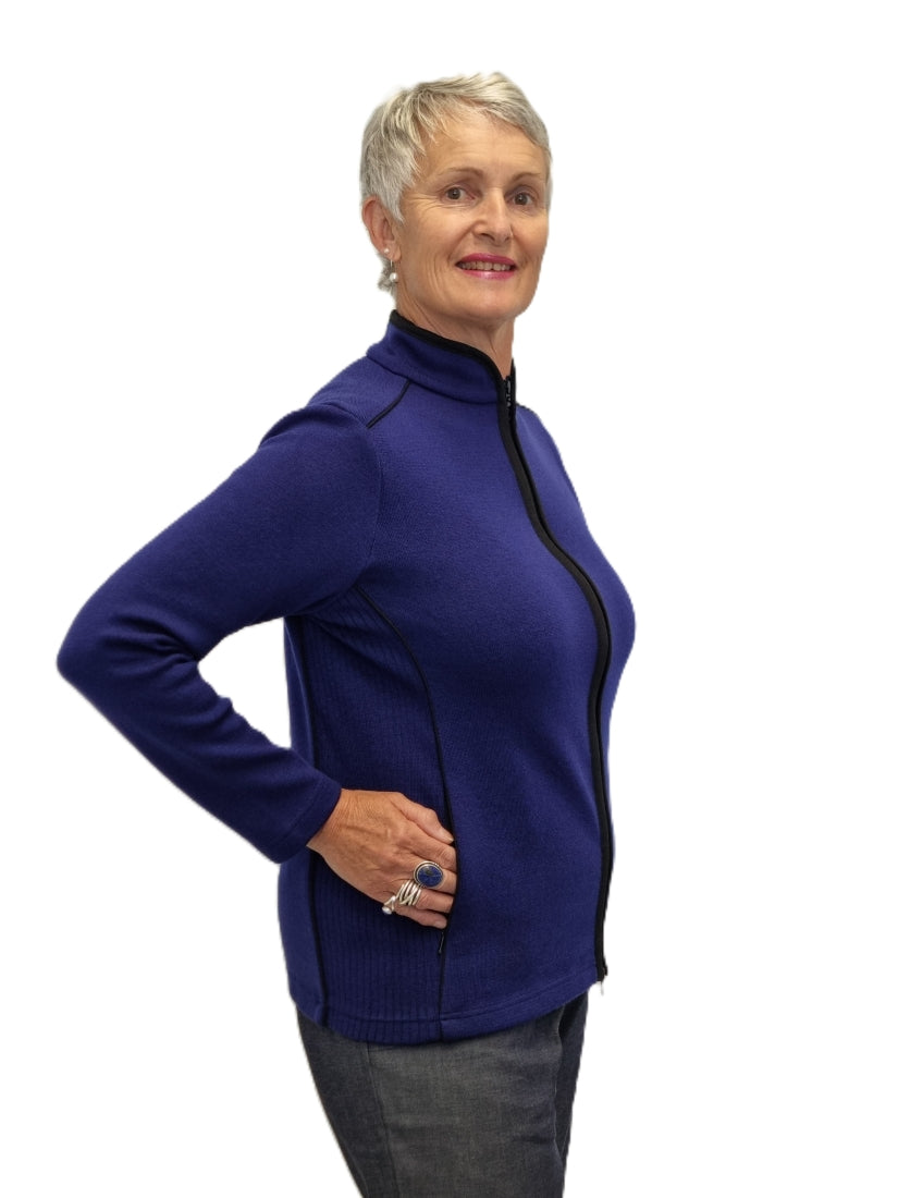 
AOK CLothing Womens heavy weight merino jacket blue