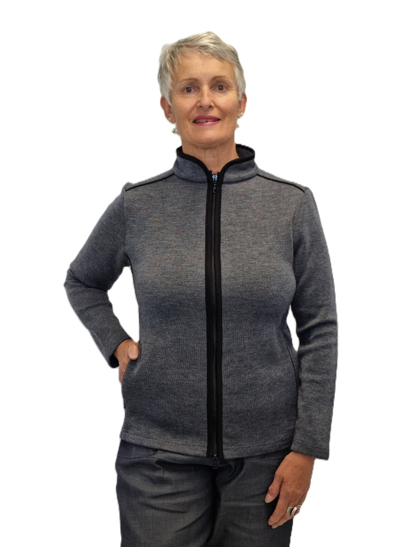 AOK CLothing Womens heavy weight merino jacket grey