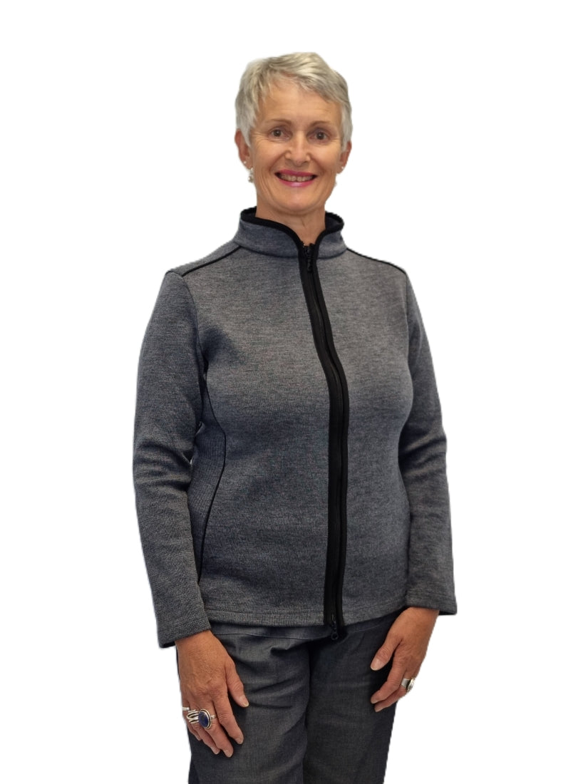 AOK CLothing Womens heavy weight merino jacket grey