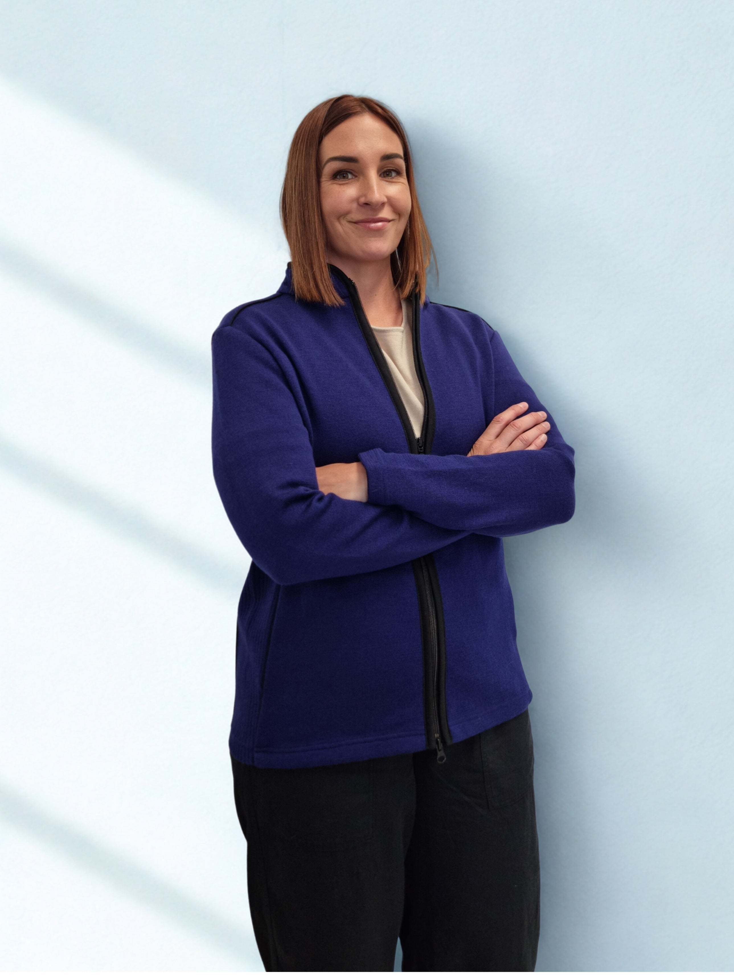 Women's Zip Thru Merino Jacket - prune