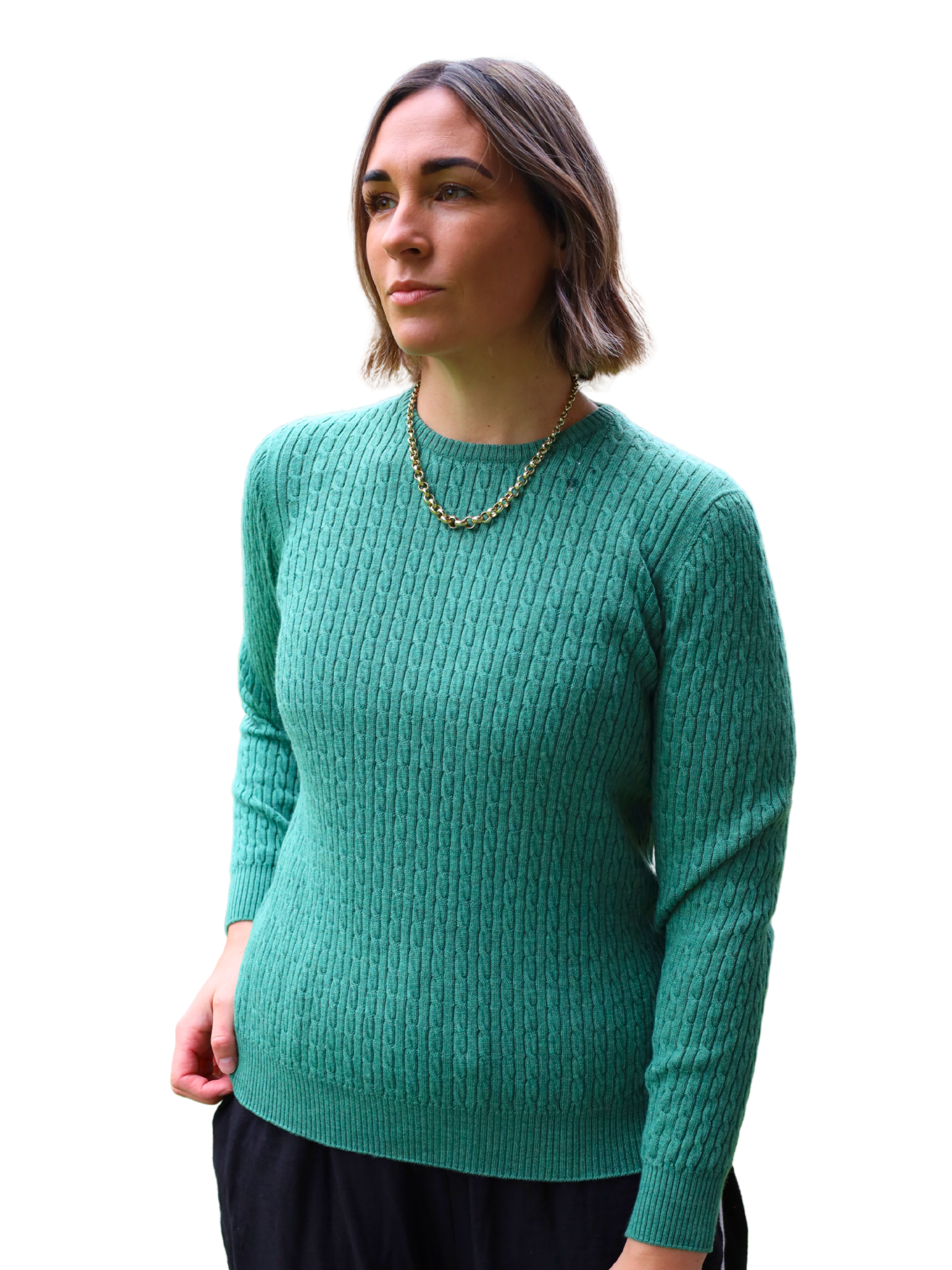 Royal Merino Cable green