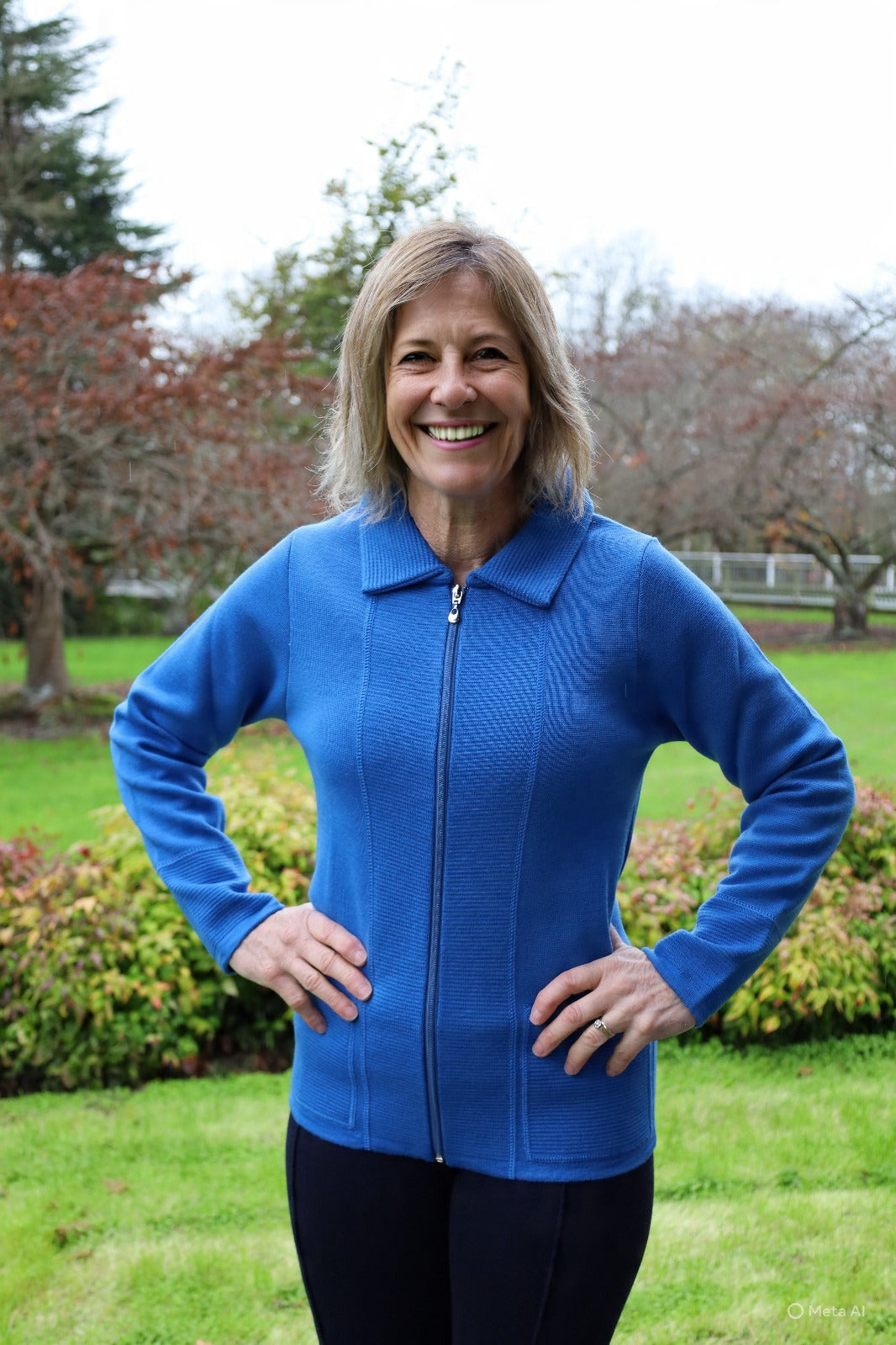 100% Merino Hannah Zip Jacket with Pockets