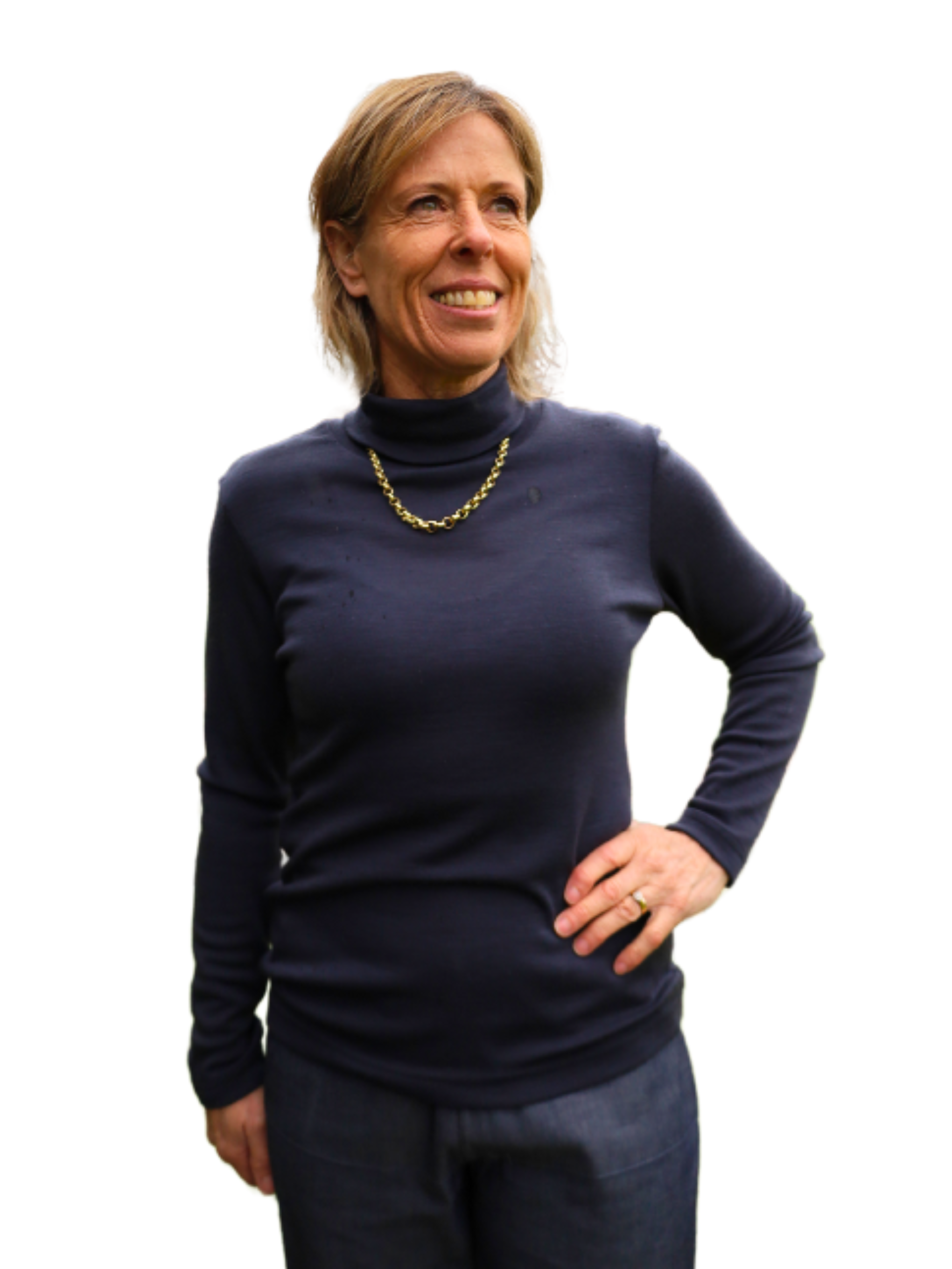 Merino turtle neck jumper graphite