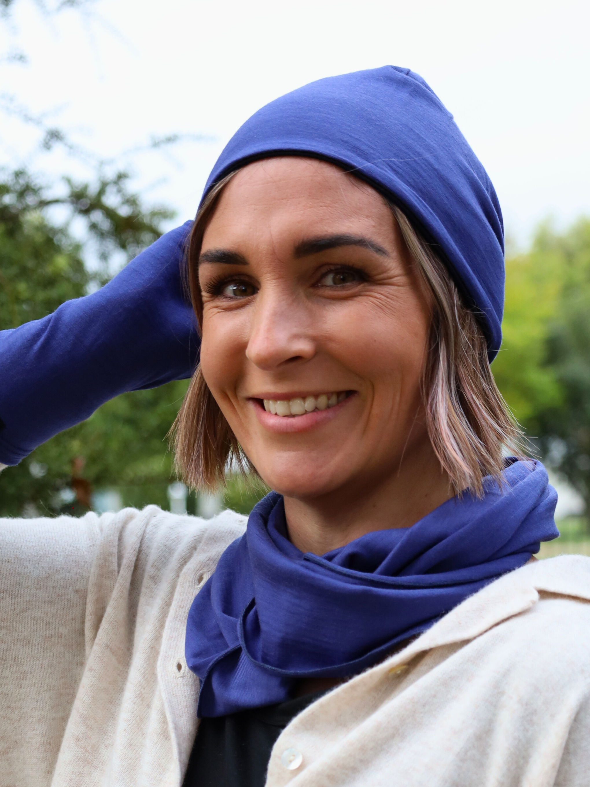 merino beanie indigo