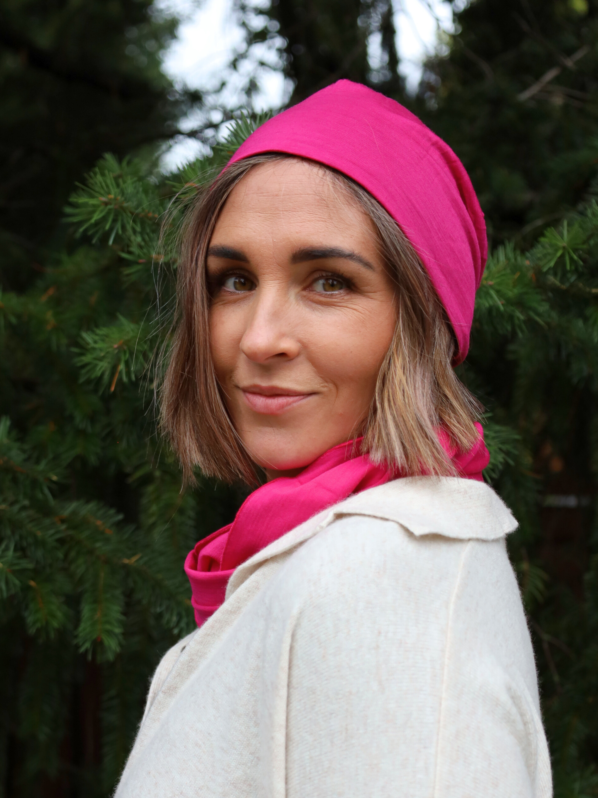 merino beanie pink