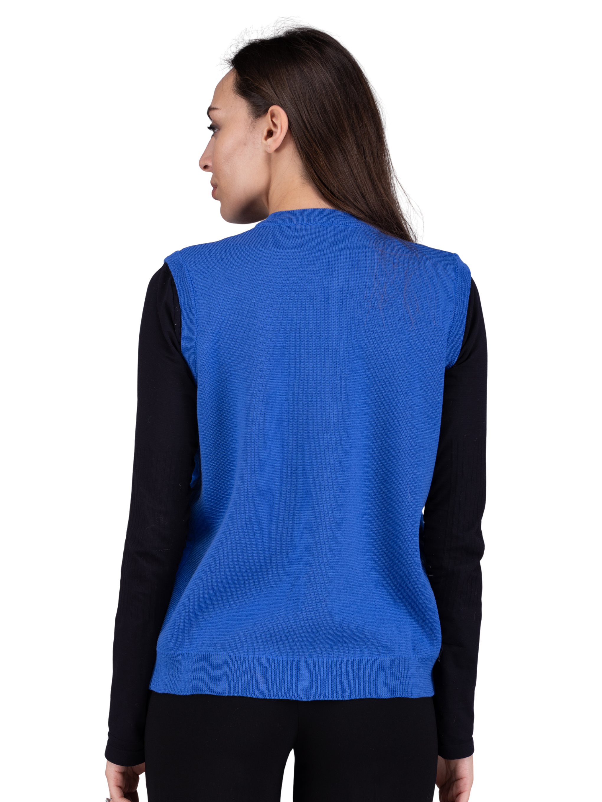 Quilted 100% Merino Zip Sleeveless Vest with pockets