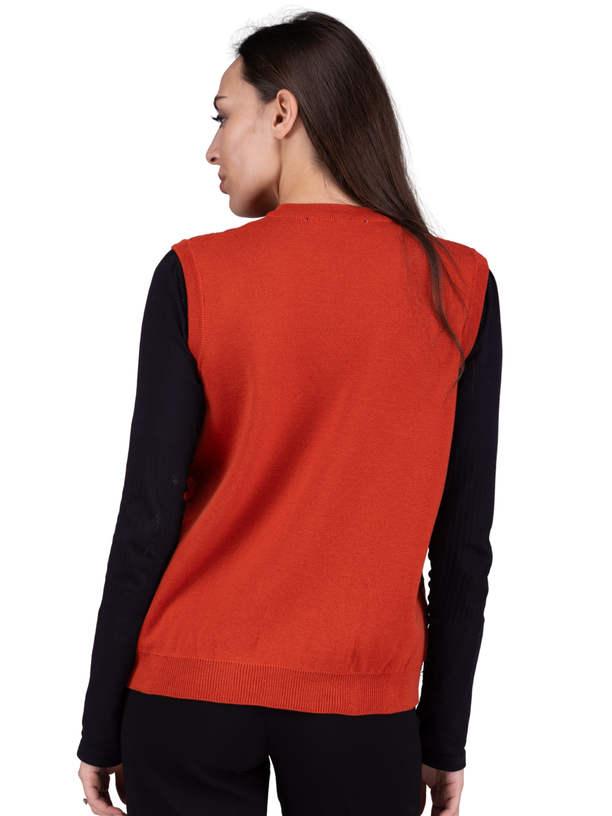 Quilted 100% Merino Zip Sleeveless Vest with pockets