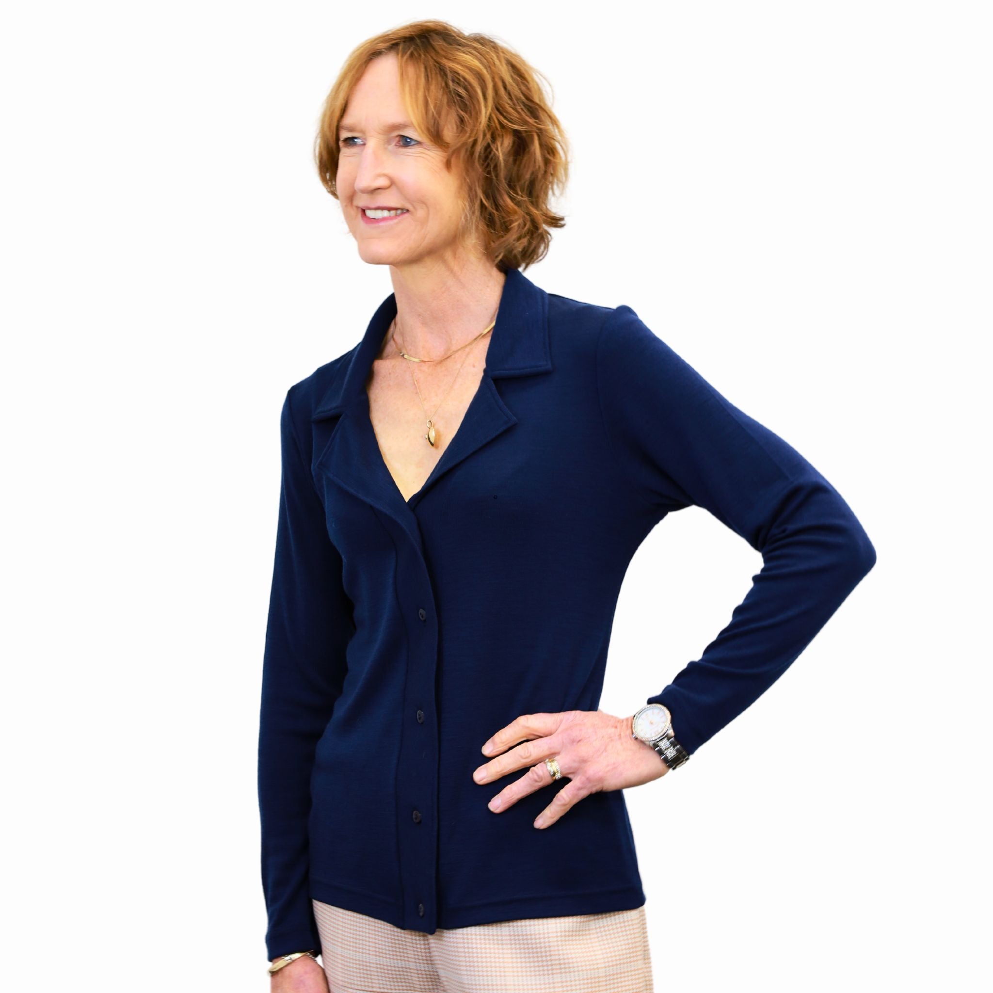 Merino Collared jacket from AOK Clothing navy