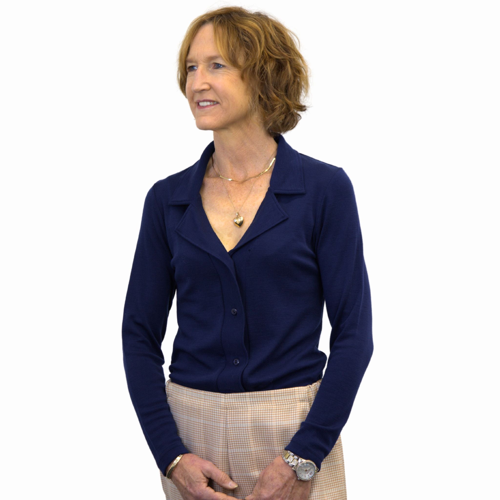 Merino Collared jacket from AOK Clothing Navy