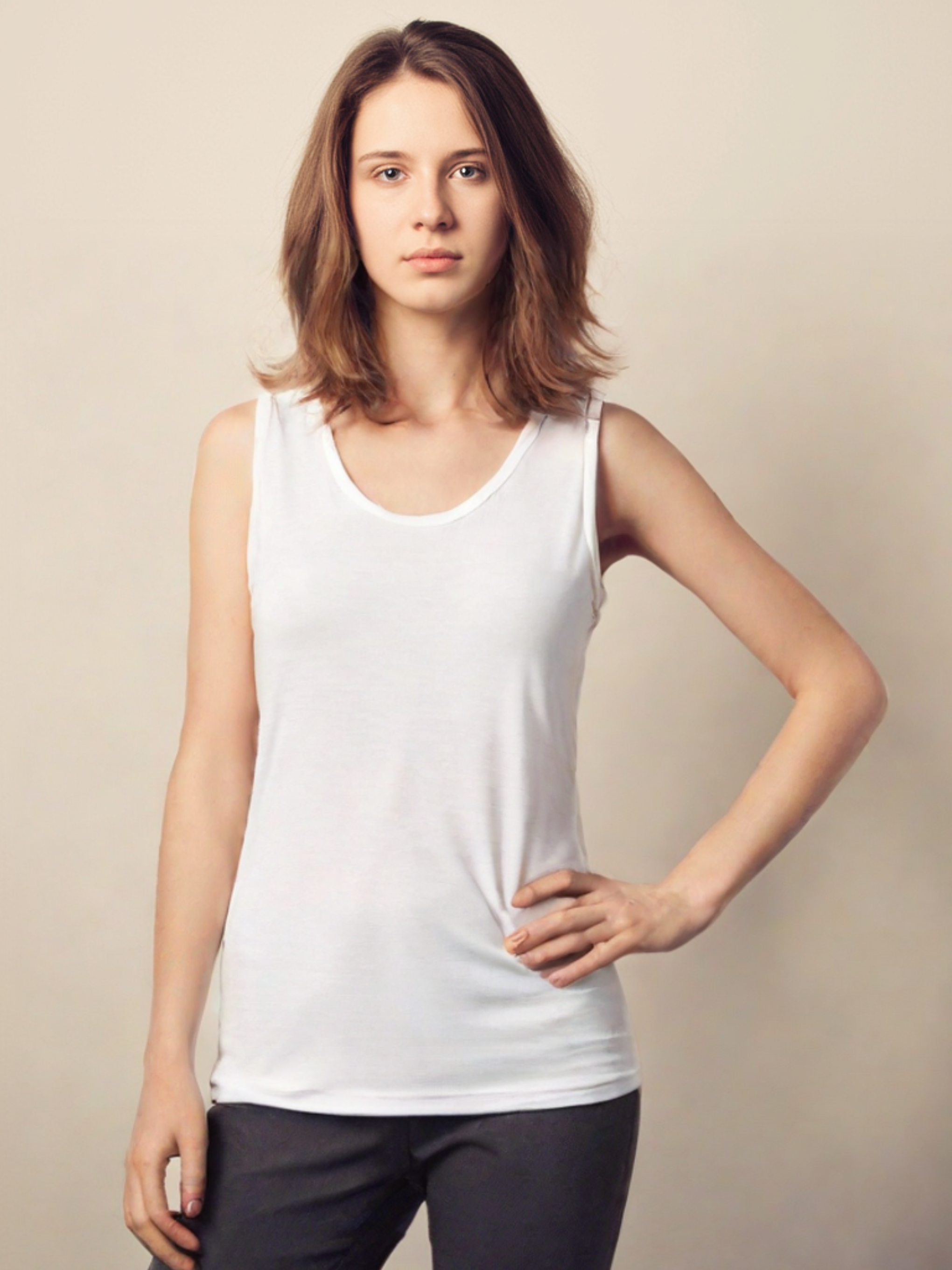 merino white singlet