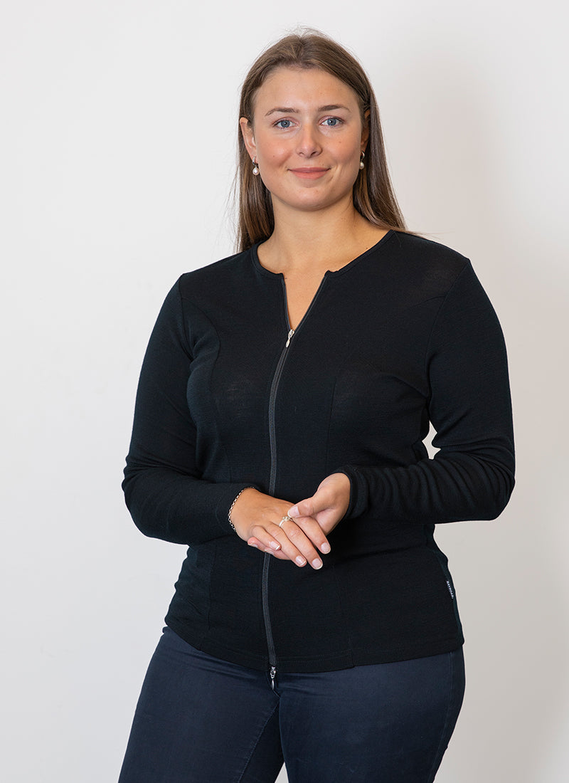 Bay Road merino Catherine Cardi Black