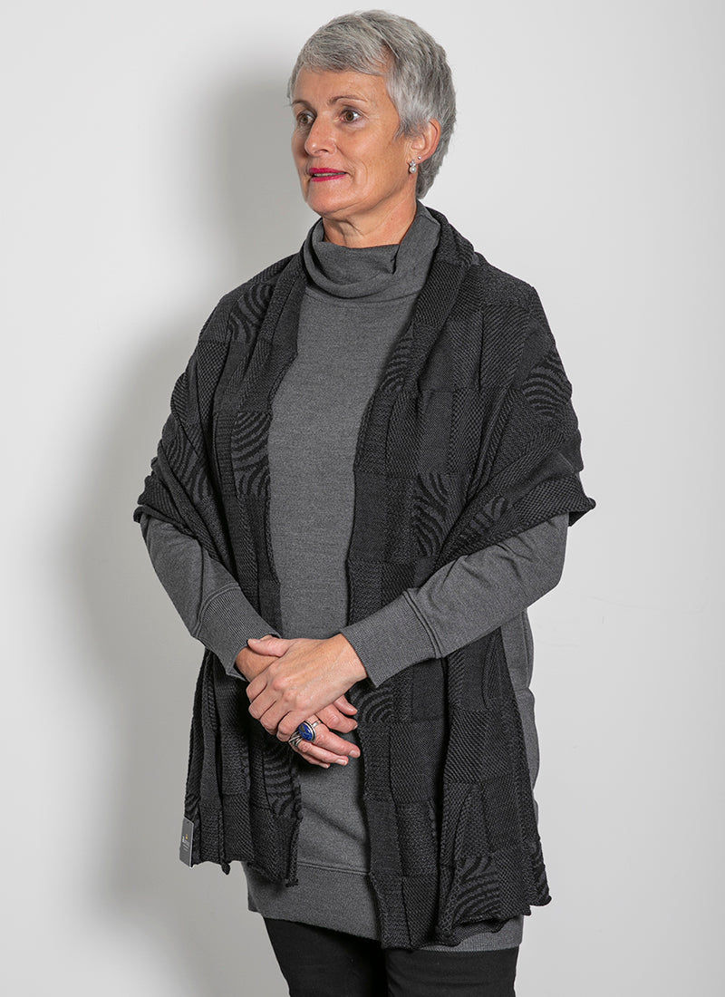 Pewter Freida Loose Fit Merino Dress from AOK Clothing.