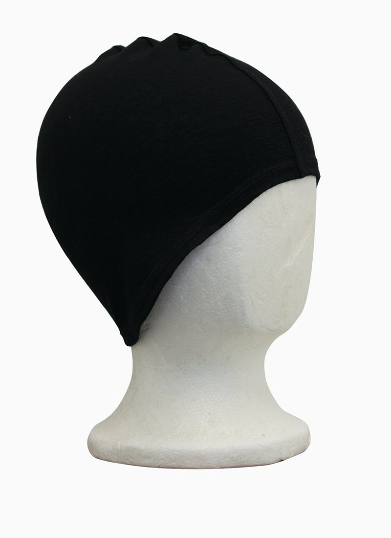Black Merino Beanie.  Your body will remain at a constant temperature throughout the day when you wear a AOK merino beanie.