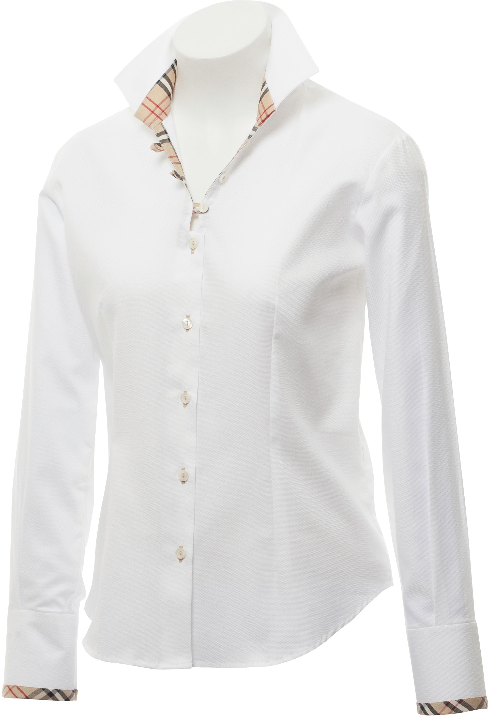 White with Burberry Trim