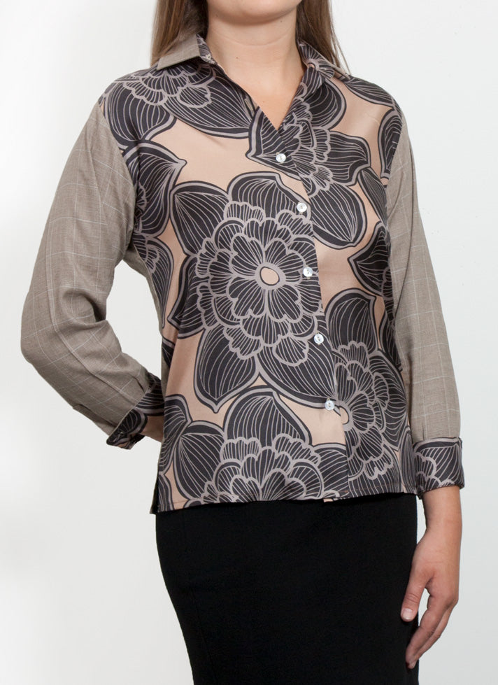 Fantasia Blouse - Made in Italy - Pure Linen with 100% Silk fronts