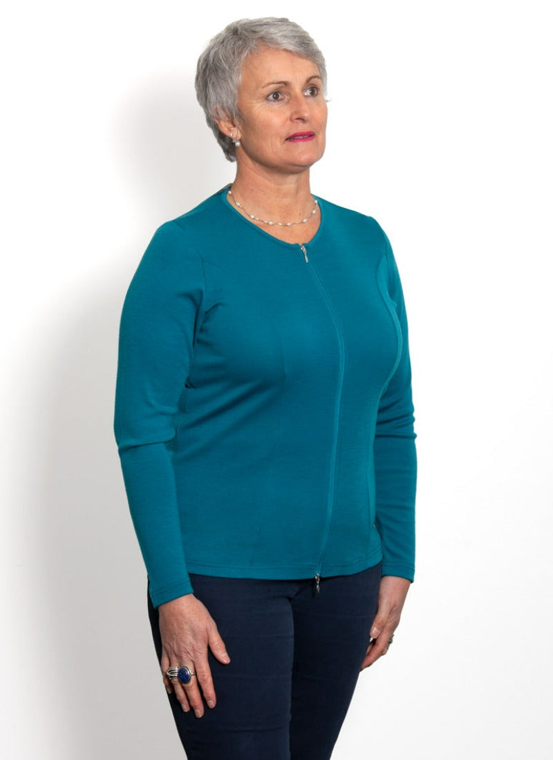 Bay Road merino Catherine Cardi Turquoise